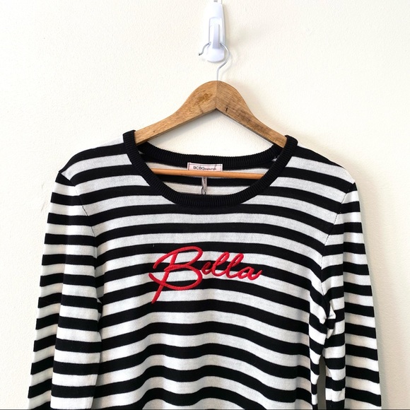 BCBGeneration Striped Long Sleeve Sweater - Picture 4 of 15